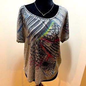 3/$20 Forever 21 Gray Graphic Short Sleeve Tee